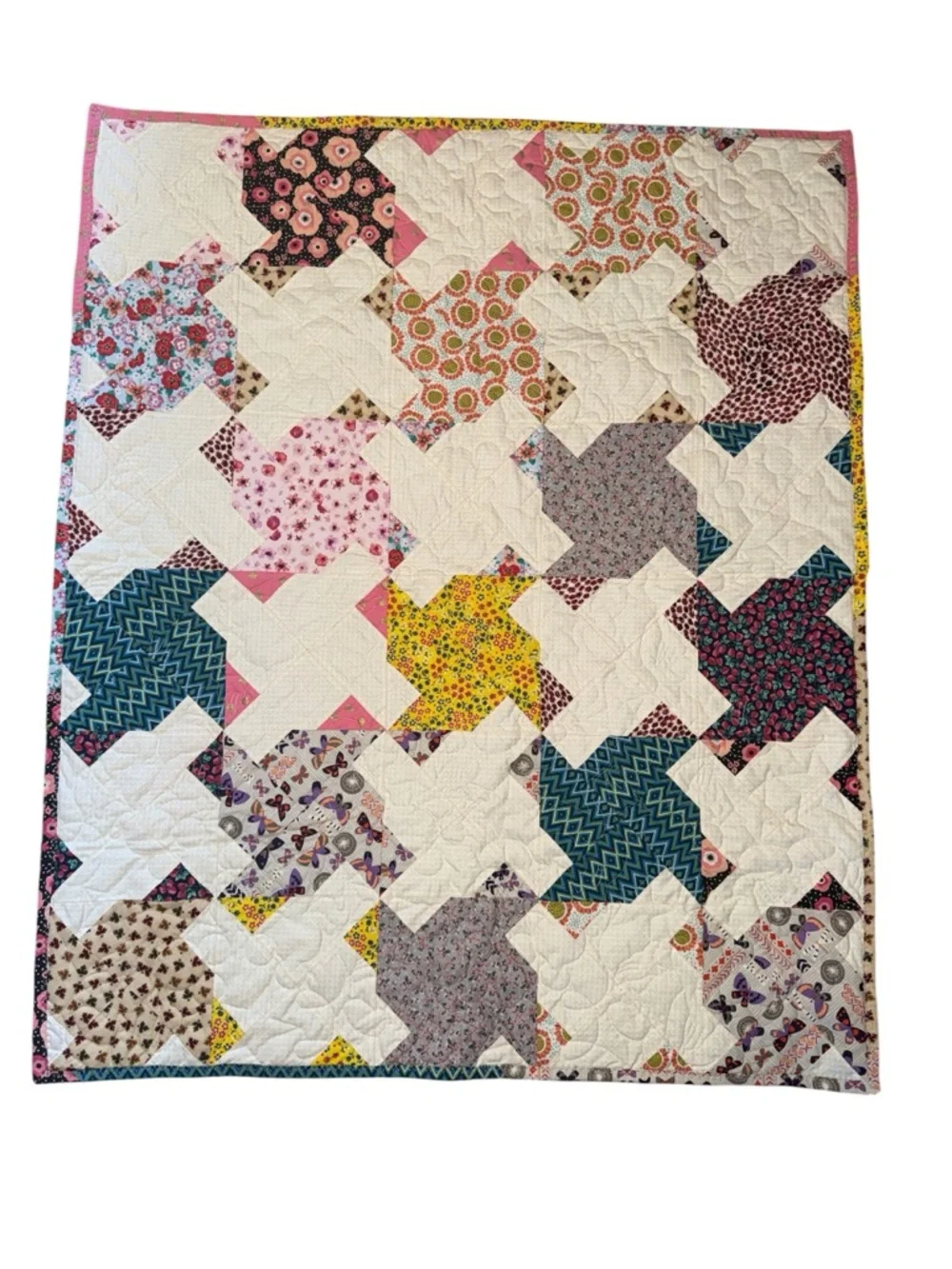 Handmade Artisan Disney Mickey Mouse Quilt | Custom Longarm Stitching